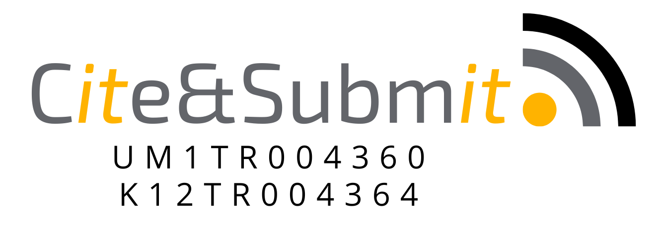 Cite and Submit logo with grant numbers