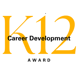 PNG Image of Gold K12 Career Development Award Logo with K12 in large yellow letters